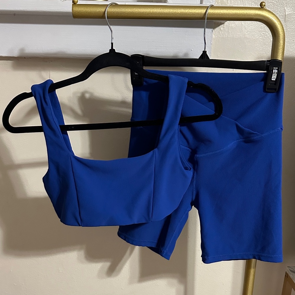 Vibrant Blue Women's Workout Set